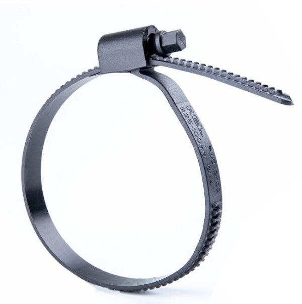 glamright 1/2" Polymer Worm Drive Hose Clamp – PA12 Black Hex Screw