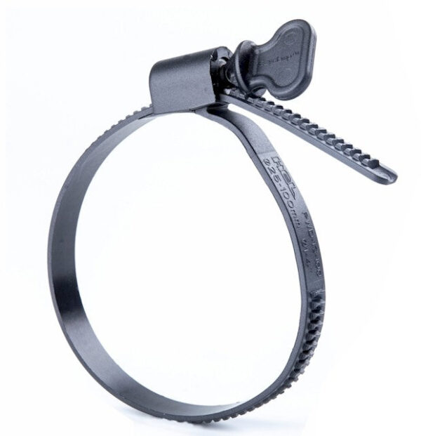 glamright 1/2" Polymer Worm Drive Hose Clamp – PA12 Black Hex Screw - Image 2
