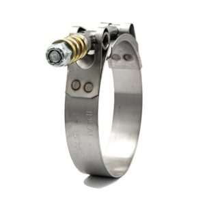 glamright 3/4" Vibration Resistant T-Bolt Hose Clamp with Spring – 301 Stainless Steel Band
